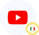 YouTube Video Views from Italy icon