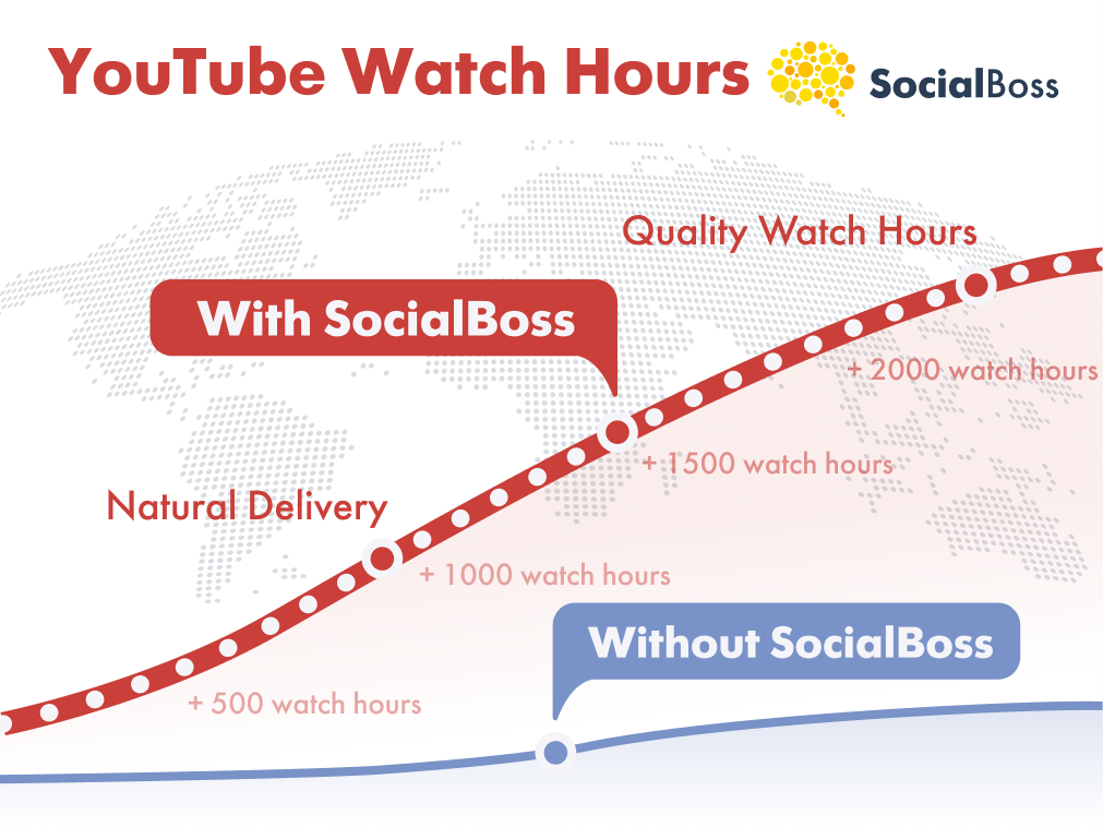 YouTube Watch Hours from SocialBoss